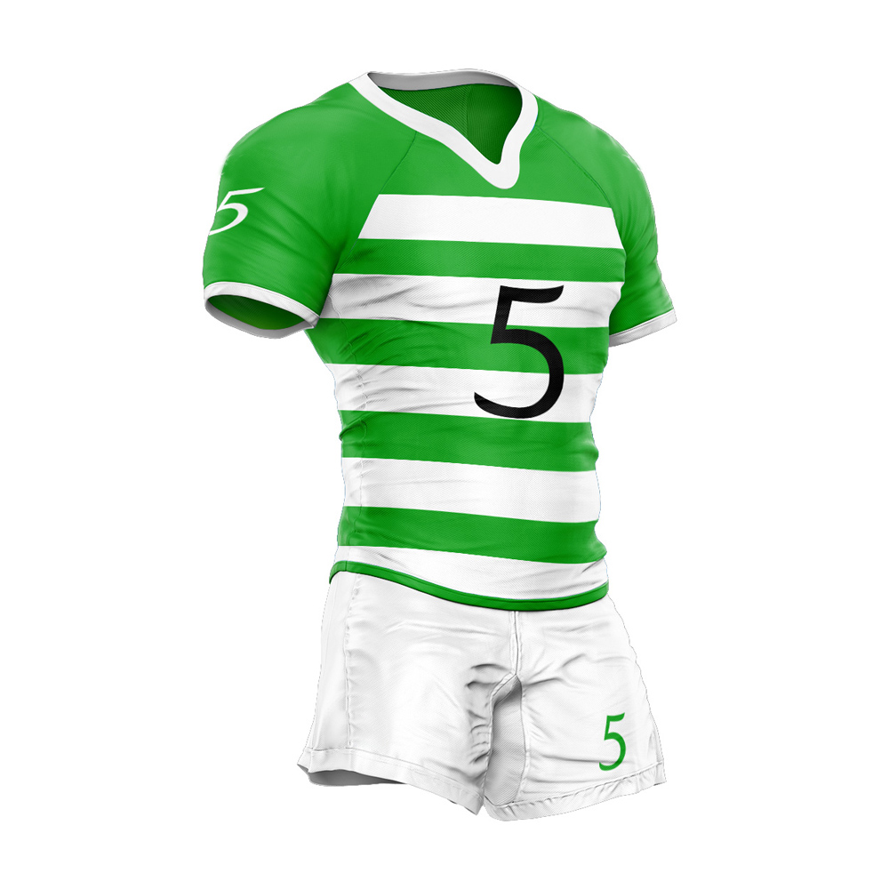 green rugby uniform